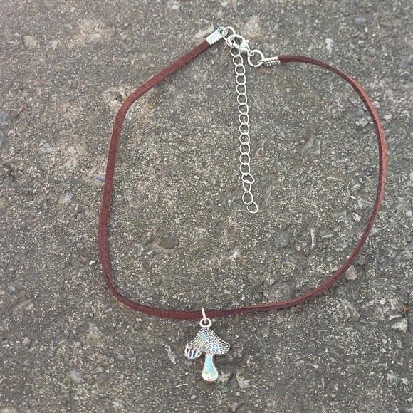 2 for $16! Mushroom Choker Necklace - Picture 2 of 2